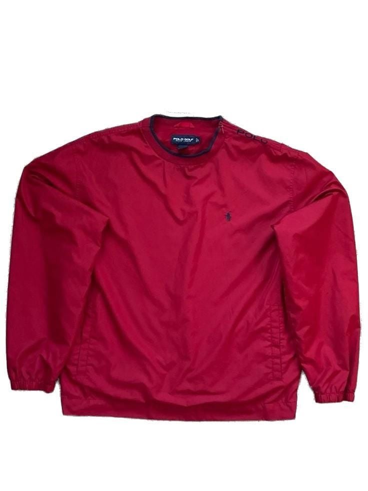 Polo Golf Ralph Lauren Red Pullover Windbreaker Size L